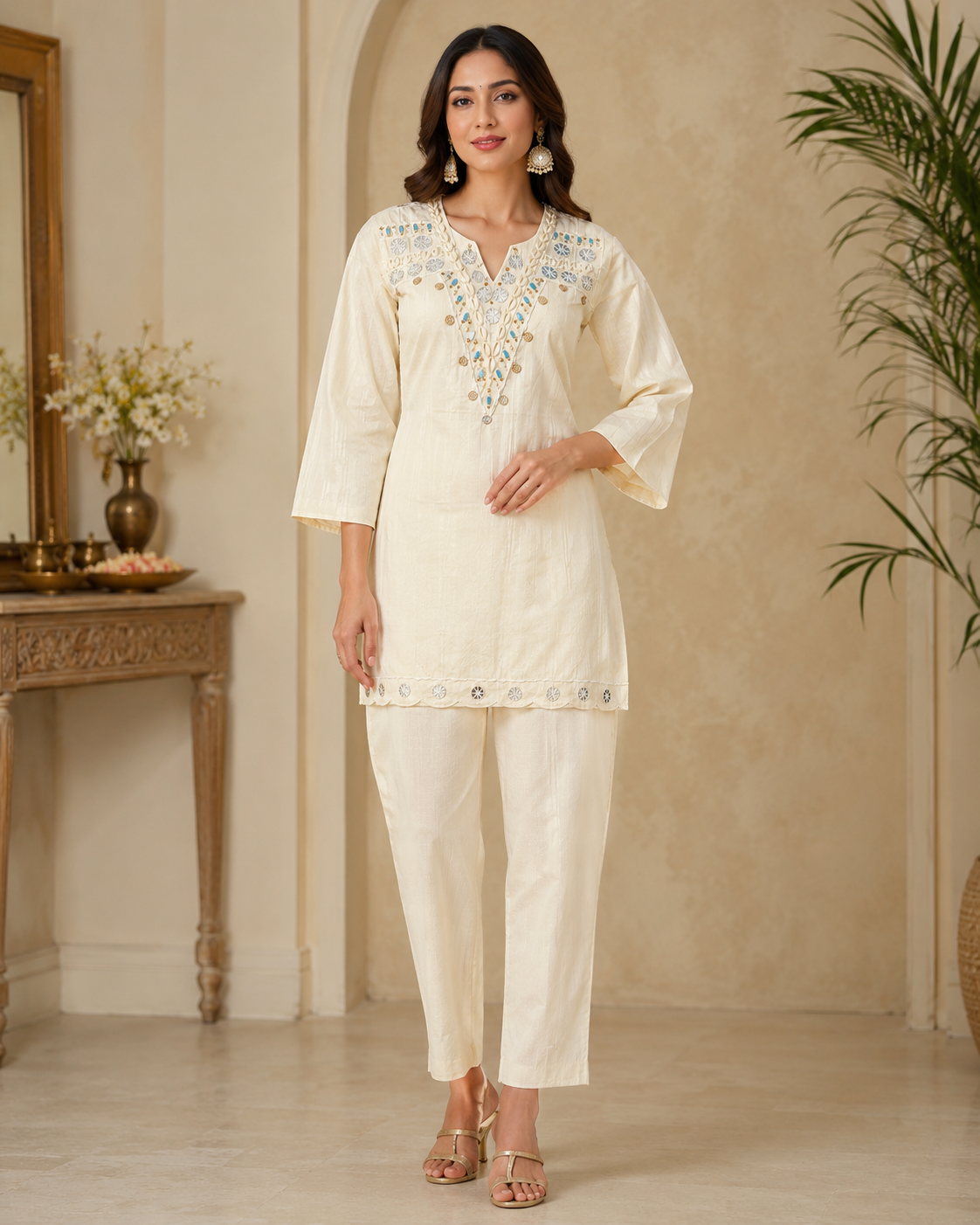 Ivory Tara Cotton Cord Set