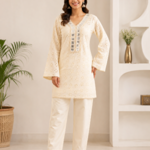 Ivory Meher Cotton Cord Set