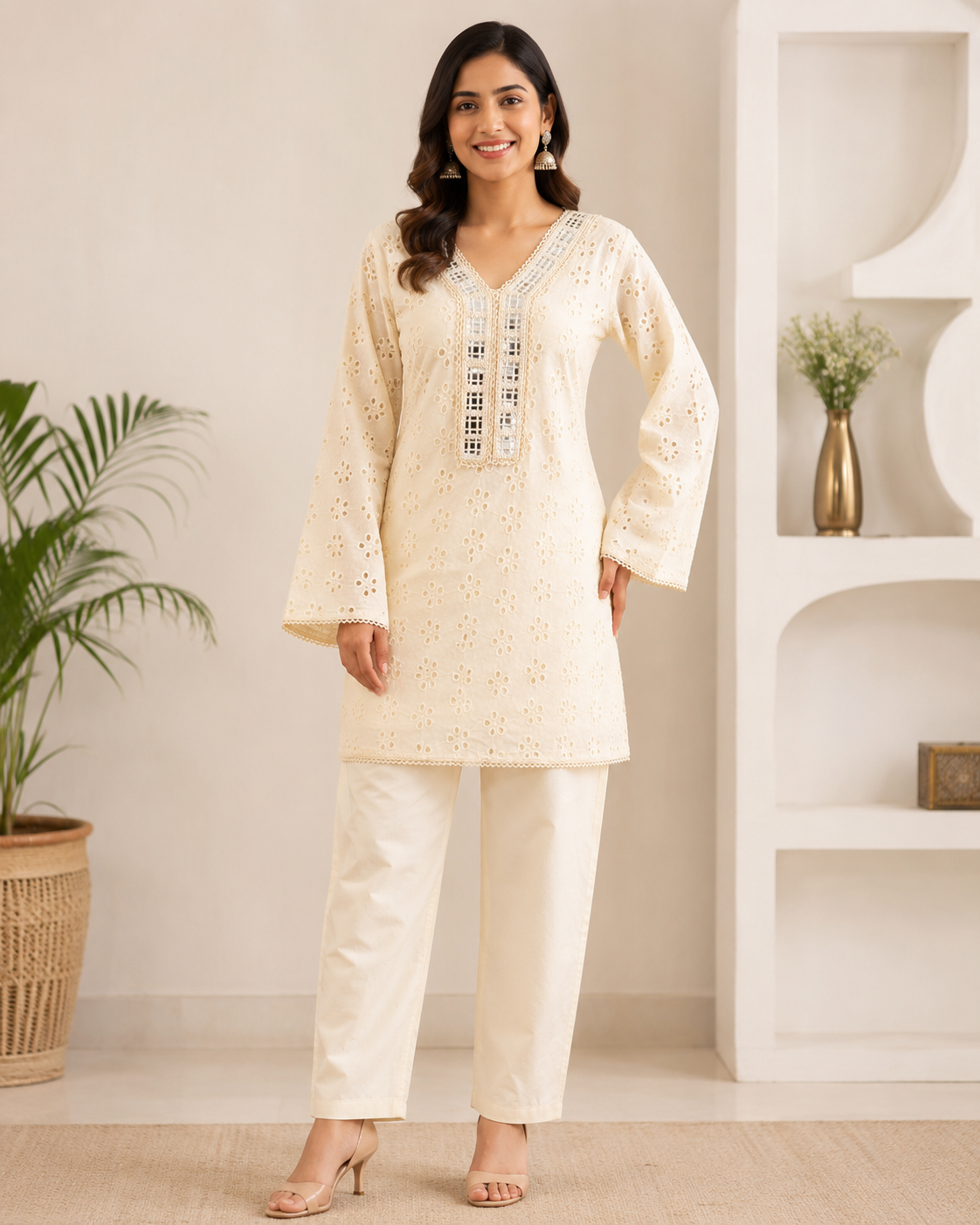 Ivory Meher Cotton Cord Set