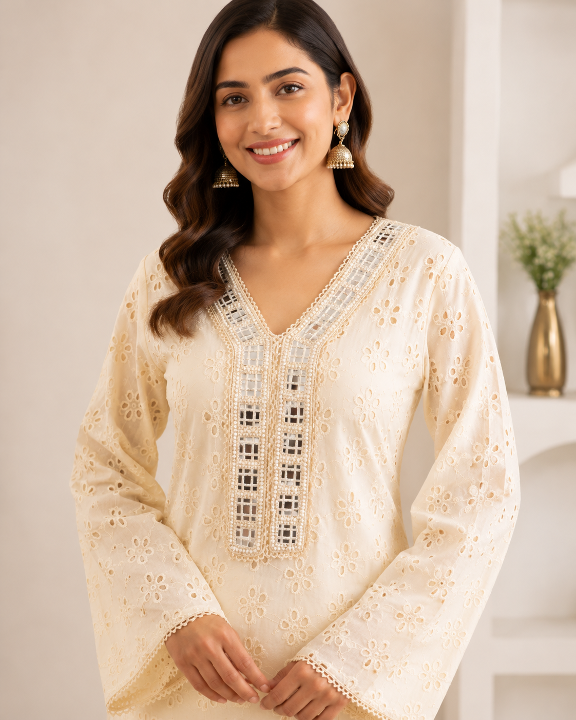 Ivory Meher Cotton Cord Set - Image 2