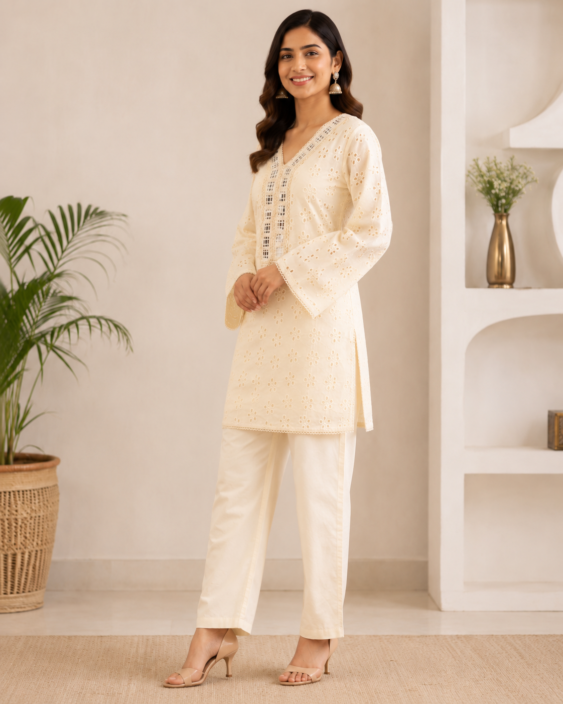 Ivory Meher Cotton Cord Set - Image 3